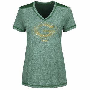 Majestic NFL Football Green Bay Packers Bright Tee Shirt Logo Womens Size S M L